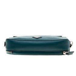 Pre Owned Prada Green Leather Travel Organizer 