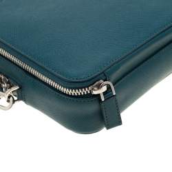 Pre Owned Prada Green Leather Travel Organizer 