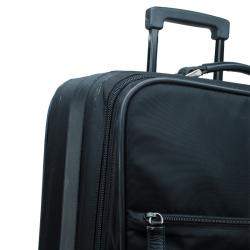 Prada Black Nylon Signature Rolling Suitcase