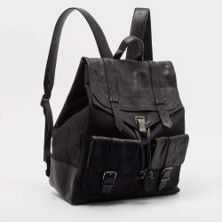 Proenza Schouler Black Leather and Nylon PS1 Backpack