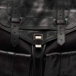 Proenza Schouler Black Leather and Nylon PS1 Backpack