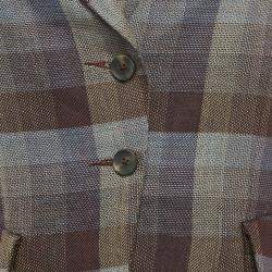 Pre Owned Qasimi Multicolor Plaid Wool Blend Single Breasted Blazer L