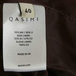 Qasimi Multicolor Plaid Wool Blend Single Breasted Blazer L 