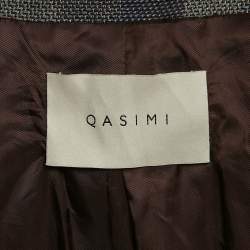 Qasimi Multicolor Plaid Wool Blend Single Breasted Blazer L 
