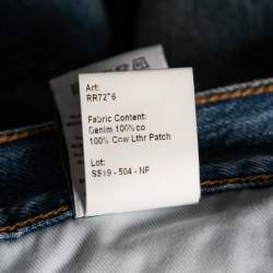 R13 Blue Denim Asymmetric Waist Frayed Edged Shorts M
