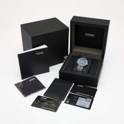 Pre Owned Rado Blue Stainless Steel Florence R48901203 Men's Wristwatch 38 mm