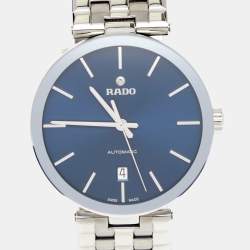 Pre Owned Rado Blue Stainless Steel Florence R48901203 Men's Wristwatch 38 mm
