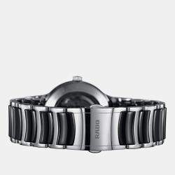 Rado Black Ceramic Stainless Steel Centrix Open Heart R30178152 Women's Wristwatch 38 mm 