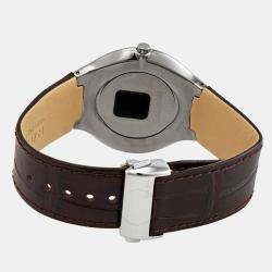 RADO True Thinline Silver Dial Brown Leather Men's Watch R27955105 39 mm