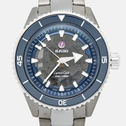 Rado Blue Plasma High-Tech Ceramic Titanium Stainless Steel Captain Cook R32128202 Men's Wristwatch 43 mm