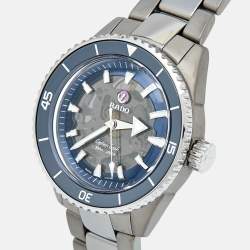 Rado Blue Plasma High-Tech Ceramic Titanium Stainless Steel Captain Cook R32128202 Men's Wristwatch 43 mm