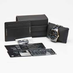 مملوكة مسبقًا Rado Black Ceramic Diamond Gold Tone Stainless Steel Limited Edition Hyperchrome R32291712 Men's Wristwatch 42 mm