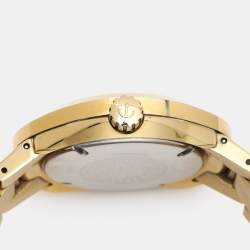 Pre Owned Rado Black Gold Tone Stainless Steel R12951153 Men's Wristwatch 35 mm