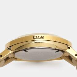 Pre Owned Rado Black Gold Tone Stainless Steel R12951153 Men's Wristwatch 35 mm