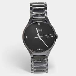 Rado Black High-Tech Ceramic Titanium Diamond True R27238722 Men's Wristwatch 40 mm