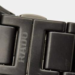 Pre Owned Rado True Thinline R27011902 Brown Mother Of Pearl Dial Diamond High-Tech Ceramic Titanium Men's Wristwatch 39 mm