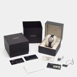 Pre Owned Rado True Thinline R27011902 Brown Mother Of Pearl Dial Diamond High-Tech Ceramic Titanium Men's Wristwatch 39 mm