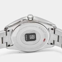 Pre Owned Rado Hyperchrome R32502103 Silver Dial Gold Plated Ceramos Stainless Steel Men's Wristwatch 44.90 mm