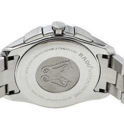 مملوكة مسبقًا Rado Blue Stainless Steel HyperChrome R32259203 Chrono Men's Wristwatch 44 mm