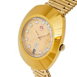 Rado Gold PVD Coated Stainless Steel DiaStar R12413493 Automatic Men's Wristwatch 35 mm