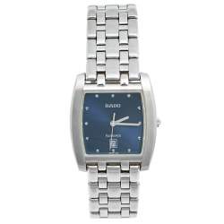Pre Owned Rado Blue Stainless Steel Florence 152.3724.4 Men's Wristwatch 30 mm