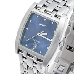 Pre Owned Rado Blue Stainless Steel Florence 152.3724.4 Men's Wristwatch 30 mm