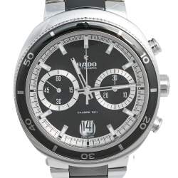 Pre Owned Rado Black Stainless Steel Ceramic D-Star R15965152 Men's Wristwatch 44 mm