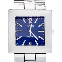 مملوكة مسبقًا Rado Blue Stainless Steel Diastar 113.0755.3 Men's Wristwatch 35 mm