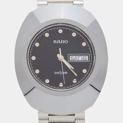 Rado Black Tungsten Carbide Stainless Steel Diastar 114.0391.3 Men's Wristwatch 35 mm