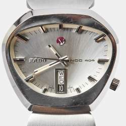 Rado Silver Stainless Steel Vintage NCC 404 REF.11926 Men's Wristwatch 42 mm