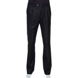 Raf Simons Black Wool Tailored Pants XL
