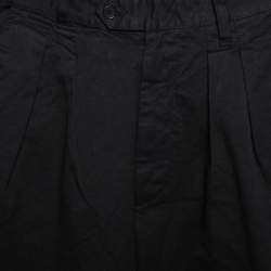 RAF by Raf Simons Black Denim Pleated Wide Leg Trousers XS