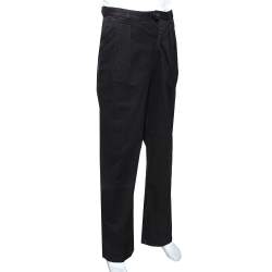 RAF by Raf Simons Black Denim Pleated Wide Leg Trousers XS