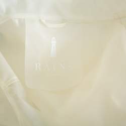 Rains Transparent Synthetic Waterproof Boxy Zip Front Jacket M