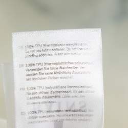 Rains Transparent Synthetic Waterproof Boxy Zip Front Jacket M