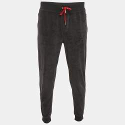 Pre Owned Ralph Lauren Collection Black Velvet Jogger Pants M