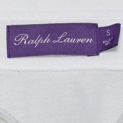 مملوكة مسبقًا Ralph Lauren Purple Label White Cotton Polo T-Shirt S
