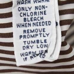Pre Owned Ralph Lauren Collection Brown Striped Cotton Full Sleeve Shirt L