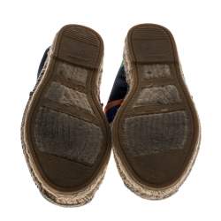 Ralph Lauren Multicolor Canvas Slip On Espadrilles Loafers Size 43