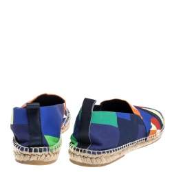 Ralph Lauren Multicolor Canvas Slip On Espadrilles Loafers Size 43