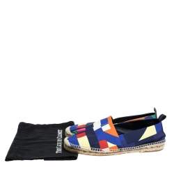 Ralph Lauren Multicolor Canvas Slip On Espadrilles Loafers Size 43