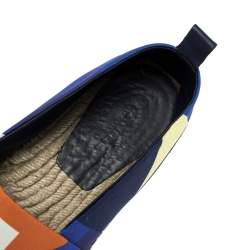 Ralph Lauren Multicolor Canvas Slip On Espadrilles Loafers Size 43