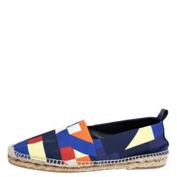 Ralph Lauren Multicolor Canvas Slip On Espadrilles Loafers Size 43
