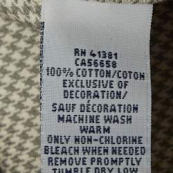 Pre Owned Ralph Lauren Grey Houndstooth Cotton Slim Fit Shirt M