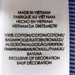 Pre Owned Ralph Lauren Light Blue Striped Cotton Button Down Shirt M