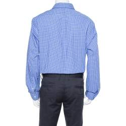 Pre Owned Ralph Lauren Blue Checked Cotton Classic Fit Shirt XL