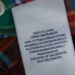 Pre Owned Ralph Lauren Multicolor Cotton Oxford Madras Plaid Slim Fit Shirt XXL