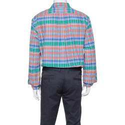 Pre Owned Ralph Lauren Multicolor Cotton Oxford Madras Plaid Slim Fit Shirt XXL