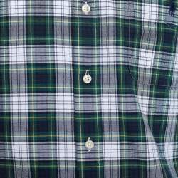 مملوكة مسبقًا Ralph Lauren Green Plaid Oxford Button Front Shirt L