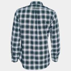 مملوكة مسبقًا Ralph Lauren Green Plaid Oxford Button Front Shirt L